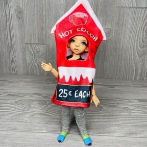 Elf costume holiday helper costume hot cocoa stand doll clothes costume